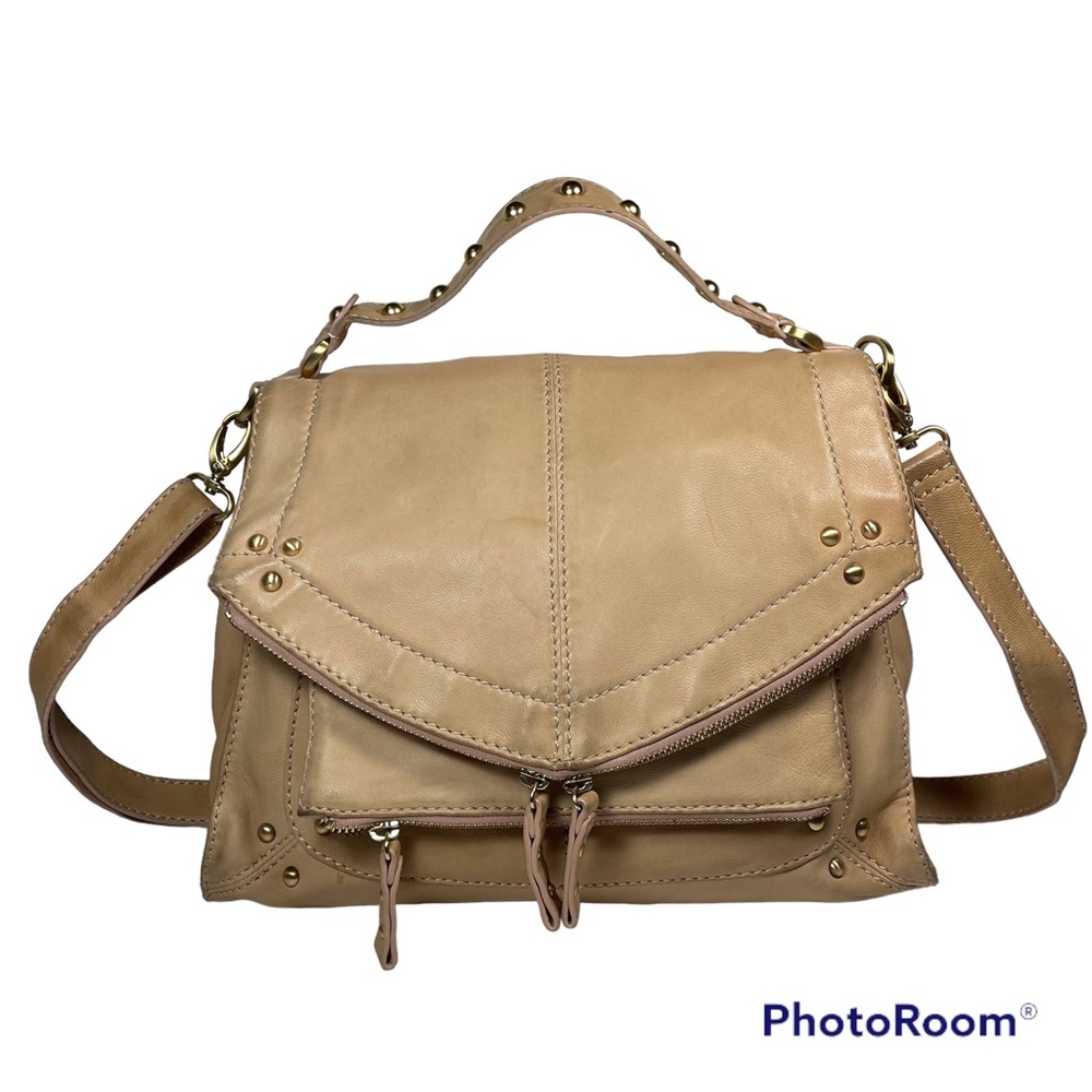Hype genuine leather crossbody bag in tan color, super soft leather!